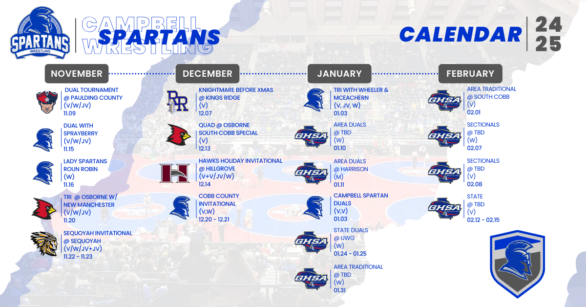 2024-2025 Campbell Wrestling Schedule (2) (1)